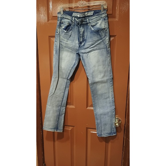 RGSTR Other - RGSTR Slim Straight Jeans Mens 32 Light Blue Good Stretch Whiskered Casual